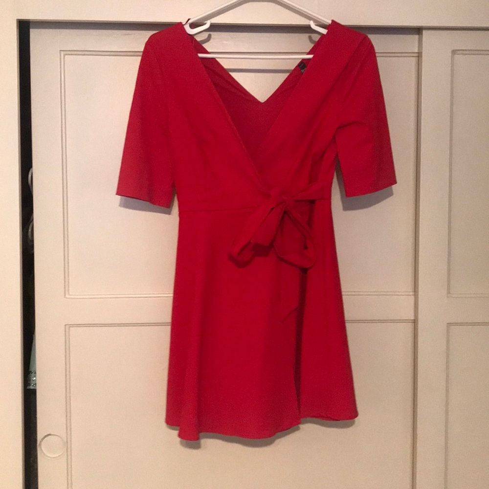 Zara 3/4 sleeve Red Dress
